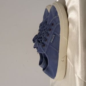 Natural World Navy Blue Canvas Lace Up Shoes
